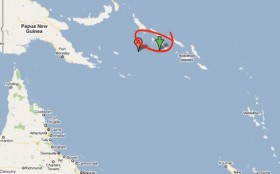 Small tsunami in the Solomon Islands