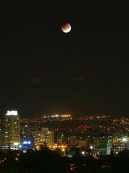 Chile Blackout nationalturk View of the Capital Santiago after power generates in buildings were turned on