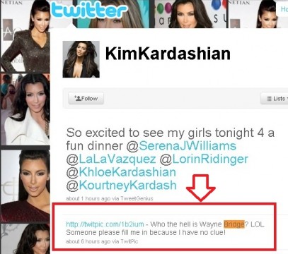 Kim-kardashian-twitter page-nationalturk Kim Kardashian Twitter Page denying the Wayne Bridge dating allegations.
