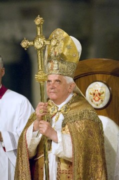 Pope Benedict XVI during morning mass at Ballpark - photo by : AP/Photo
