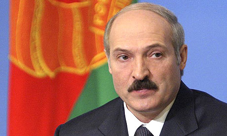 The president of Belarus, Alexander Lukashenko who believes late Poland President Lech Kaczynski is to blame for the crash.