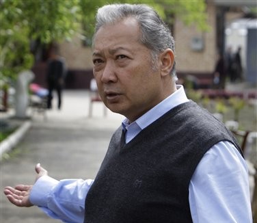 Kyrgyzstan Bakiyev Kyrgyzstan's deposed President Kurmanbek Bakiyev at his family home before leaving the country - Photo By : AP Photo/Sergei Grits