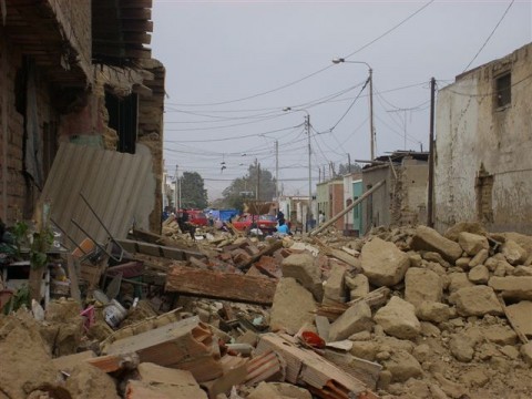 8.0 earthquake which devastated Peru in 2007 