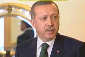 Prime Minister of Turkey, Recep Tayyip Erdogan, during the press  conference held yesterday.