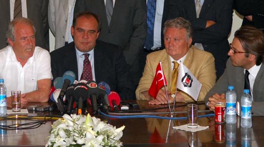 Friday's press conference where Mustafa Denizli announced his departure from besiktas