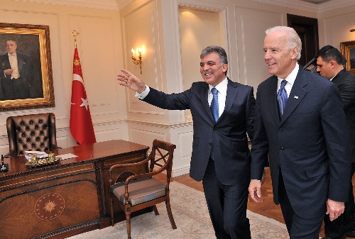 Turkish President Gül with US Vice President Biden in Ankara