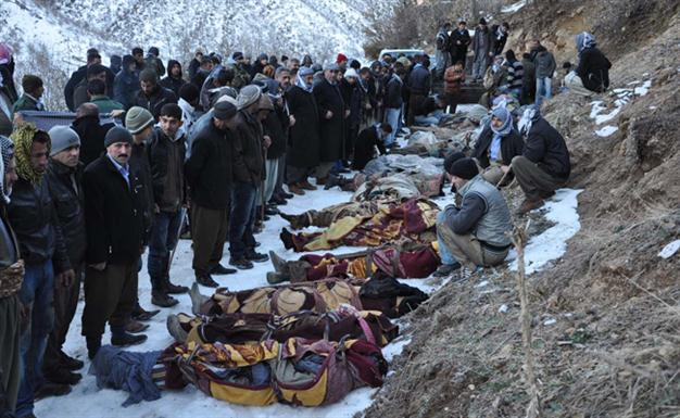 Terrorists or smugglers : 30 charred bodies after Turkish air raid in SW Turkey