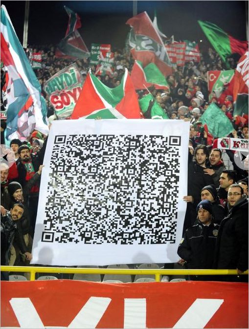 Turkish Soccer fans as QR Code Generators