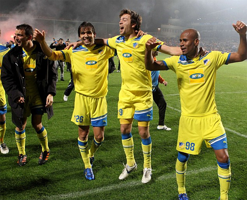 APOEL from Greek Cyprus hosts Spanish giants Real Madrid to relive a scene like this