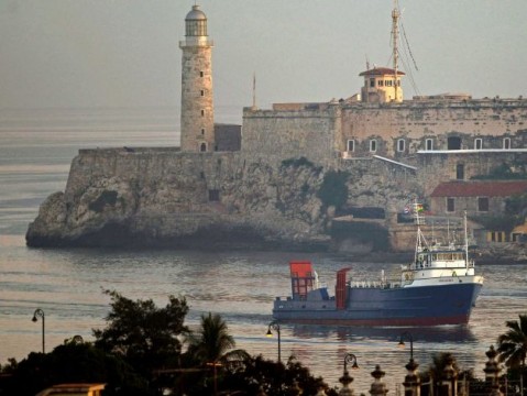 US cargo ship Ana Cecilia at the Havana Bay, Cuba, earlier today US cargo ship Ana Cecilia at the Havana Bay, Cuba, earlier today