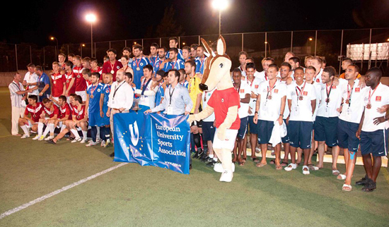 Football scholar, academician and coach Müslüm Gülhan has led Istanbul's Halic University football team to another championship at the 1st European Universities Games in Cordoba, Spain.