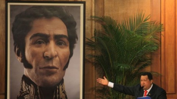President Hugo Chavez reconstructed 3-D face of Simon Bolivar President Hugo Chavez reconstructed 3-D face of Simon Bolivar