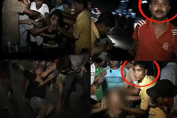 Indian girl molested and beaten by Indian mob of men in Guawahati, India