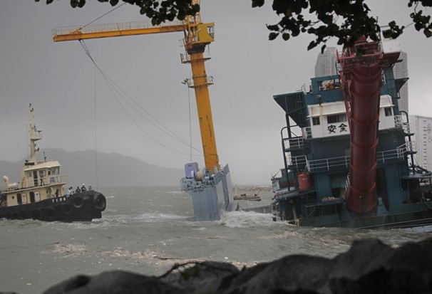 Chinese fishing boats were alerted to return to harbour during severe storms Chinese fishing boats were alerted to return to harbour during severe storms