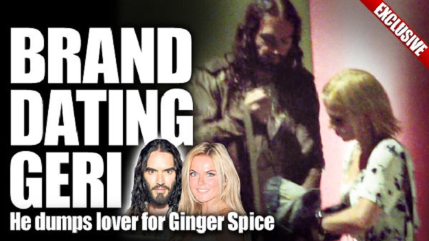 russel brand and geri halliwell at weekend russel brand and geri halliwell at weekend