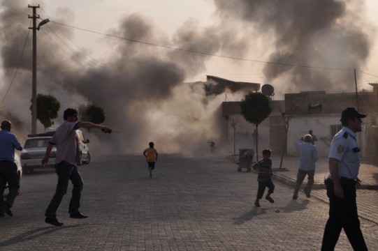 Syrian shell falls into Turkish town on Turkish Syrian border Syrian shell falls into Turkish town on Turkish Syrian border