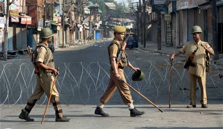 Indefinite curfew imposed in parts of Indian administered Kashmir.