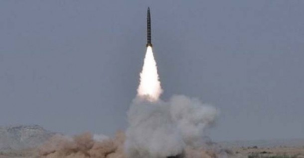 Pakistan tested mid range nuclear capable missile. File Pic