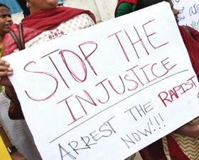 Protest against rape of woman in India. File Pic
