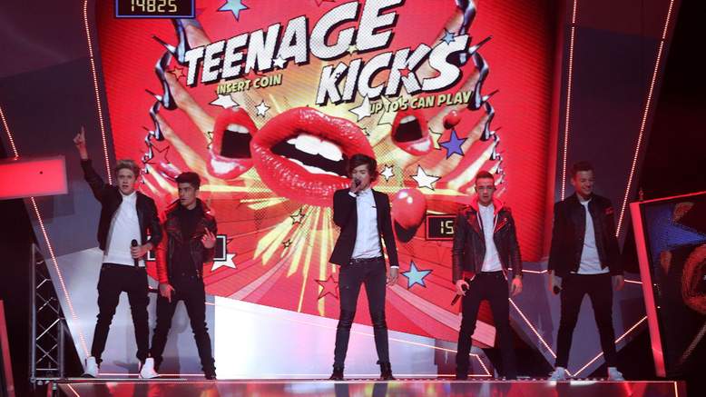 One Direction perform during the 2013 Brit Awards at the O2 Arena, London. One Direction perform during the 2013 Brit Awards at the O2 Arena, London.