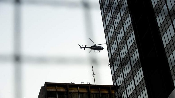 A police helicopter overflies the area following a blast inside the skyscraper that houses the headquarters of state-owned Mexican oil giant Pemex, in Mexico City on January 31, 2013. An explosion rocked the skyscraper, leaving up to now 14 dead and 40 injured people, according to official sources. A police helicopter overflies the area following a blast inside the skyscraper that houses the headquarters of state-owned Mexican oil giant Pemex, in Mexico City on January 31, 2013. An explosion rocked the skyscraper, leaving up to now 14 dead and 40 injured people, according to official sources.