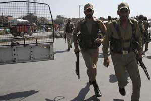 Policemen rushing to spot, where militants had attacked. File Pic