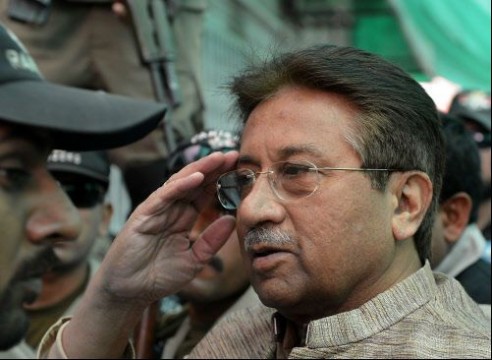 Parvez Musharraf while being produced to court: File Pic