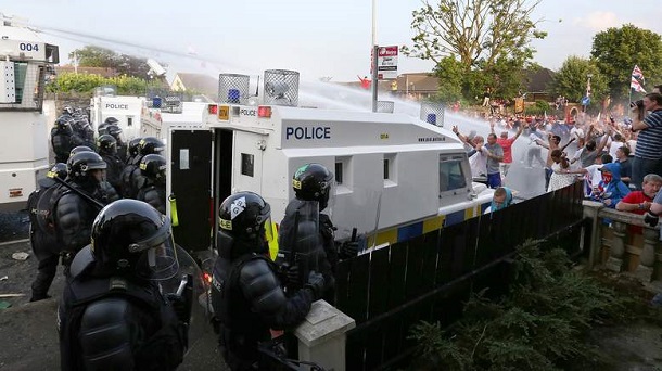 Three officers hurt in protests Three officers hurt in protests