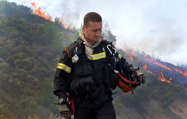 Wildfire on Rhodes island Wildfire on Rhodes island
