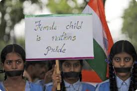 Protest against female foeticide in India. File Pic