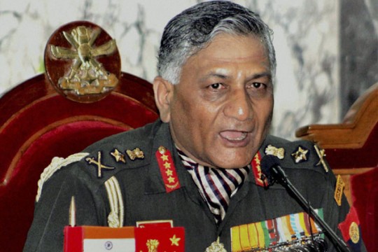 Former Indian army chief General (Retd) V K Singh. File Pic