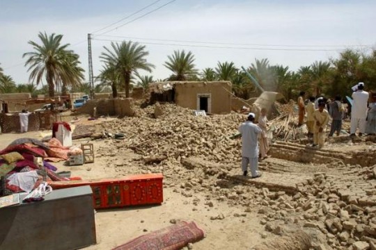 Houses collapsed in Pakistan’s Balochistan province due to earthquake. 