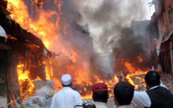File picture of suicide bombing in Pakistan.
