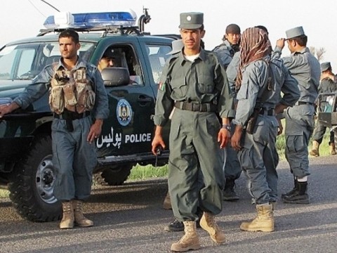 Afghan policemen at a check post in Afghanistan. File Pic
