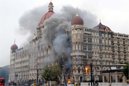 A portion of Hotel Taj caught fire during 2008 terror attack. File Pic