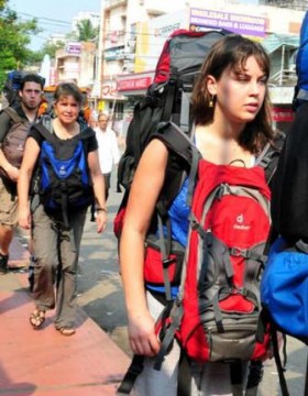Foreign tourists in India: File Pic