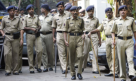 Indian policemen on patrol duties. File Pic