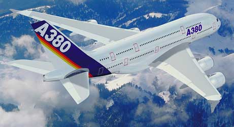 Airbus A-380 in air. File pic