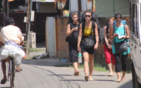 Foreign tourists in India: File Pic
