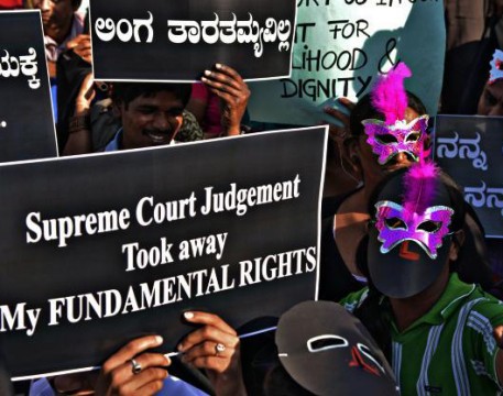 Gay rights activists protesting against Supreme Court decision in India: File Pic