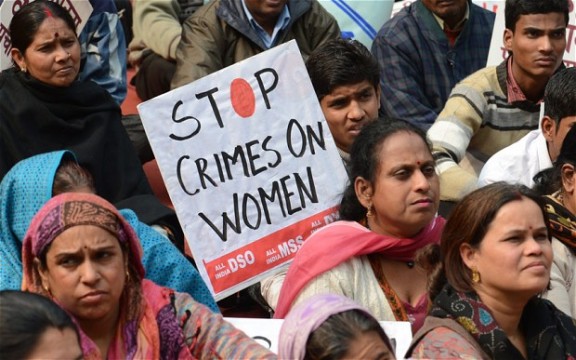 Women protesting against gangrape in India: File pic