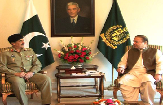 Pakistan army chief and Pakistan PM. 