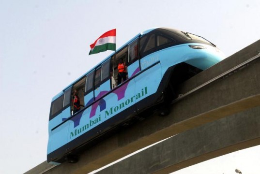 Trial run of monorail in India: File Pic