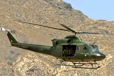 Pakistan helicopter gunships flying in air: File Pic
