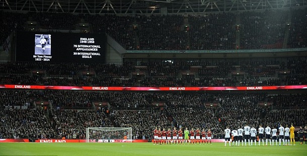 England 1 Denmark 0 Friendly Match Tribute Sir Tom Finney England 1 Denmark 0 Friendly Match Tribute Sir Tom Finney