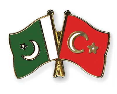 Flags of Pakistan, Turkey. 