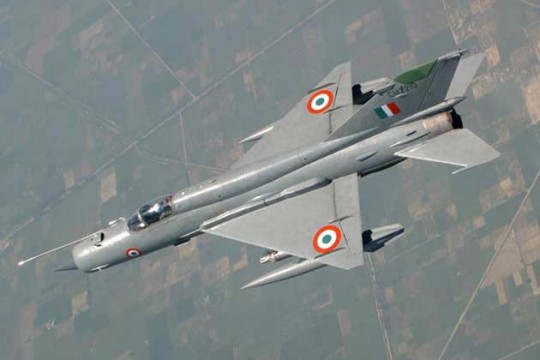 MiG-21 fighter jet in air. File pic