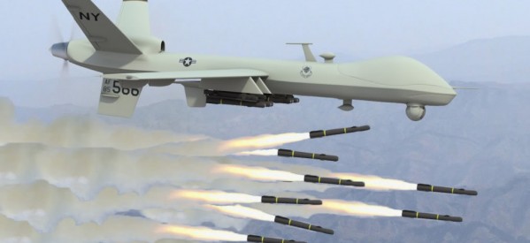 US drone firing missiles: File Pic