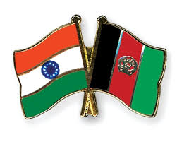 Flags of India and Afghanistan.