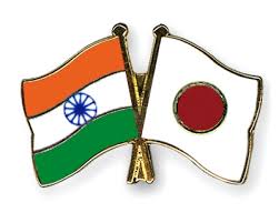 Flags of India and Japan.